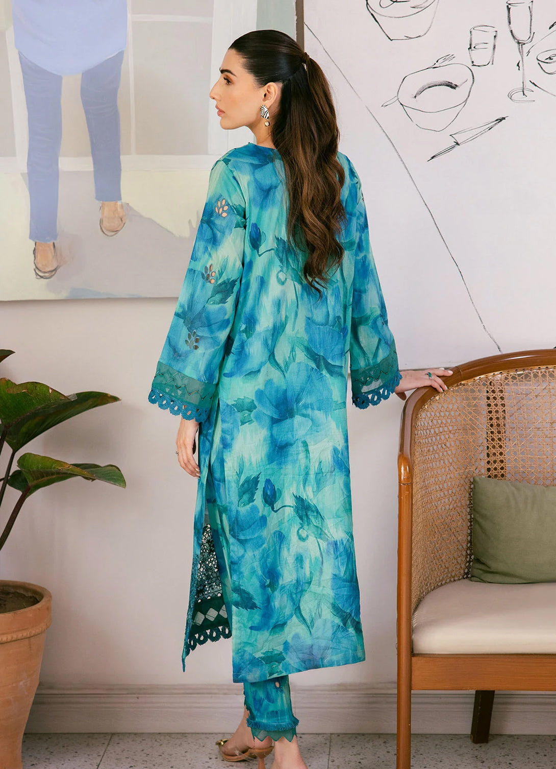 Nureh Ballerina Chikankari Lawn'25 - 2 pc - NU2-148S
