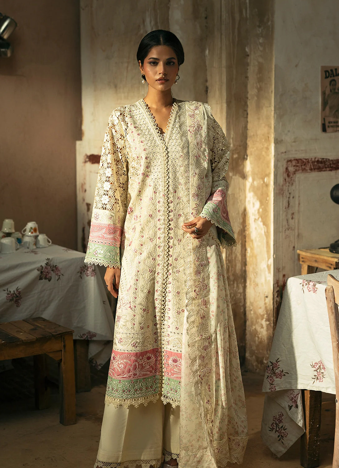 Afrozeh Mulaqaat Luxury Lawn'25 - Mohabbat