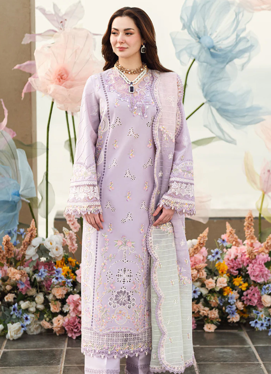 Qalamkar Sahil Luxury Lawn'25 FK-09 EVELYN