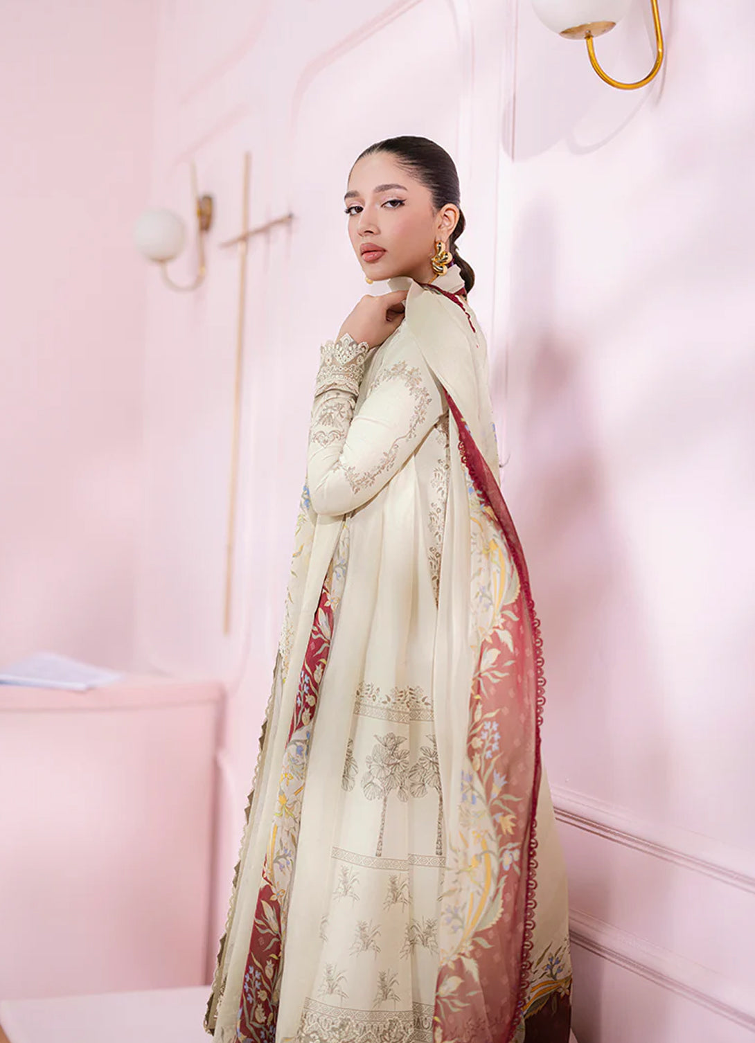 Qalamkar Q Prints Lawn'25 - EM-09 (А) HAZEL