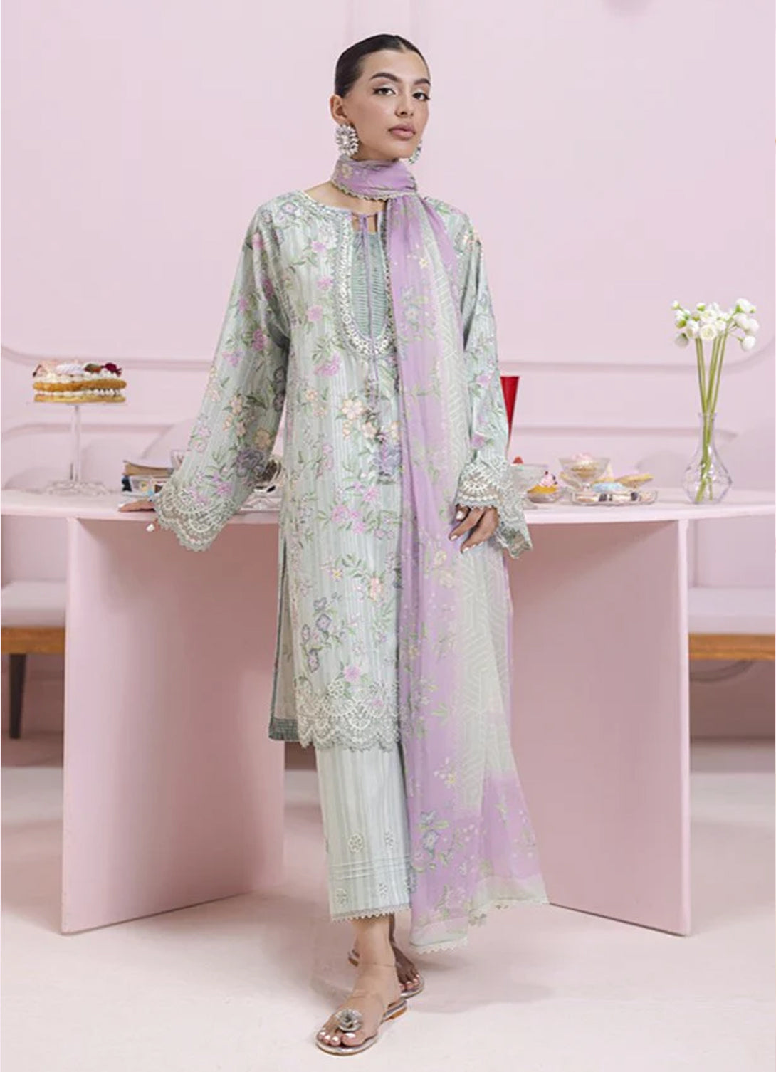 Qalamkar Q Prints Lawn'25 - EM-05 (В) GRETA