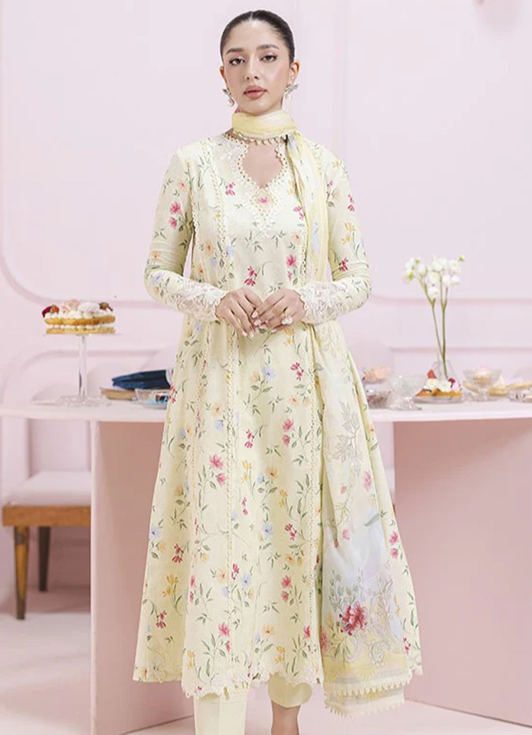 Qalamkar Q Prints Lawn'25 - EM-04 (В) LAUREL
