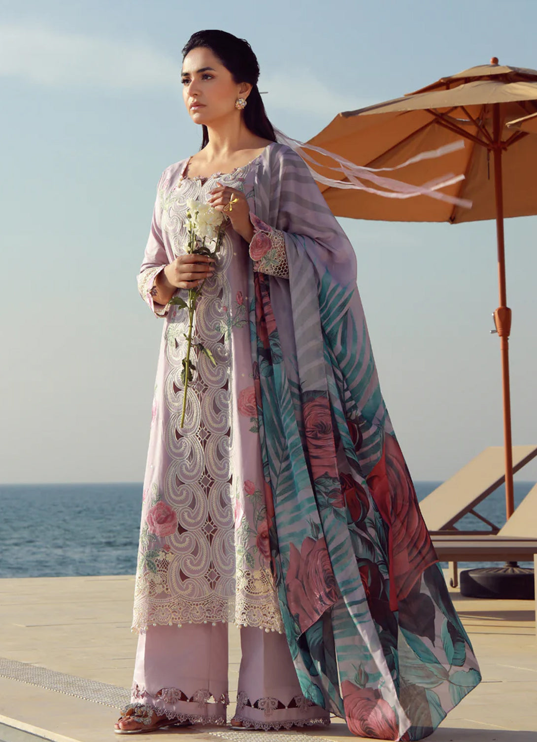 Gulmina Luxury Lawn'25 - Muave Magic