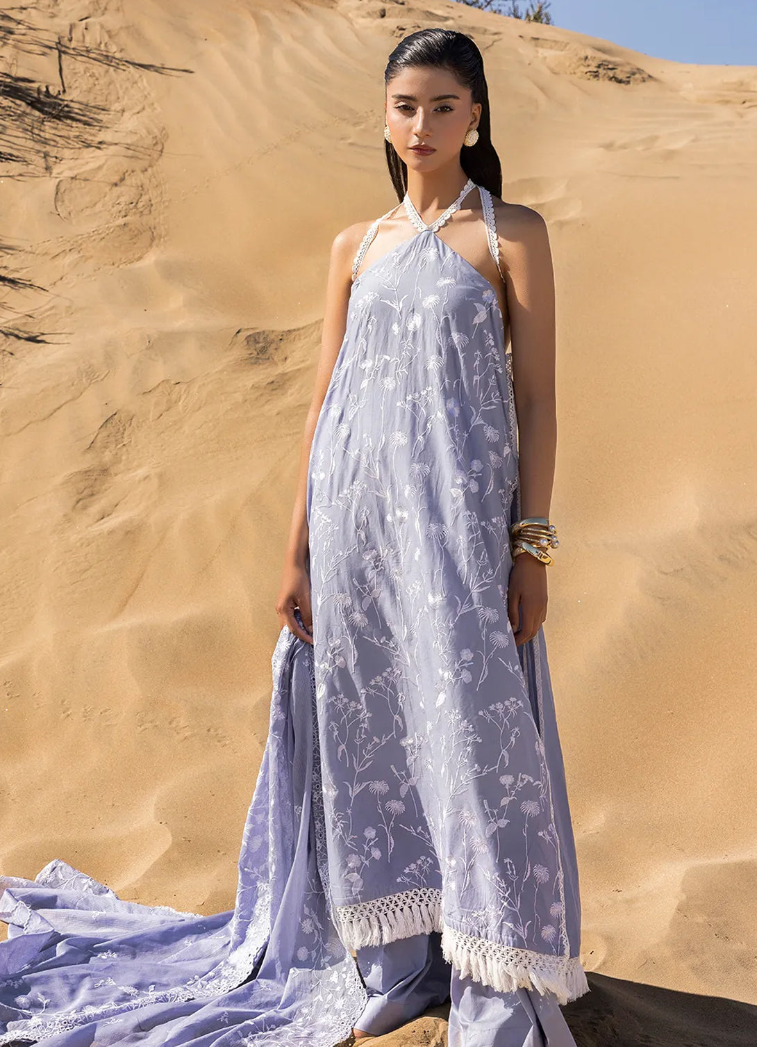 Gul Ahmed - New Season 3 pc- Embroidered Lawn'25 - DN-52005