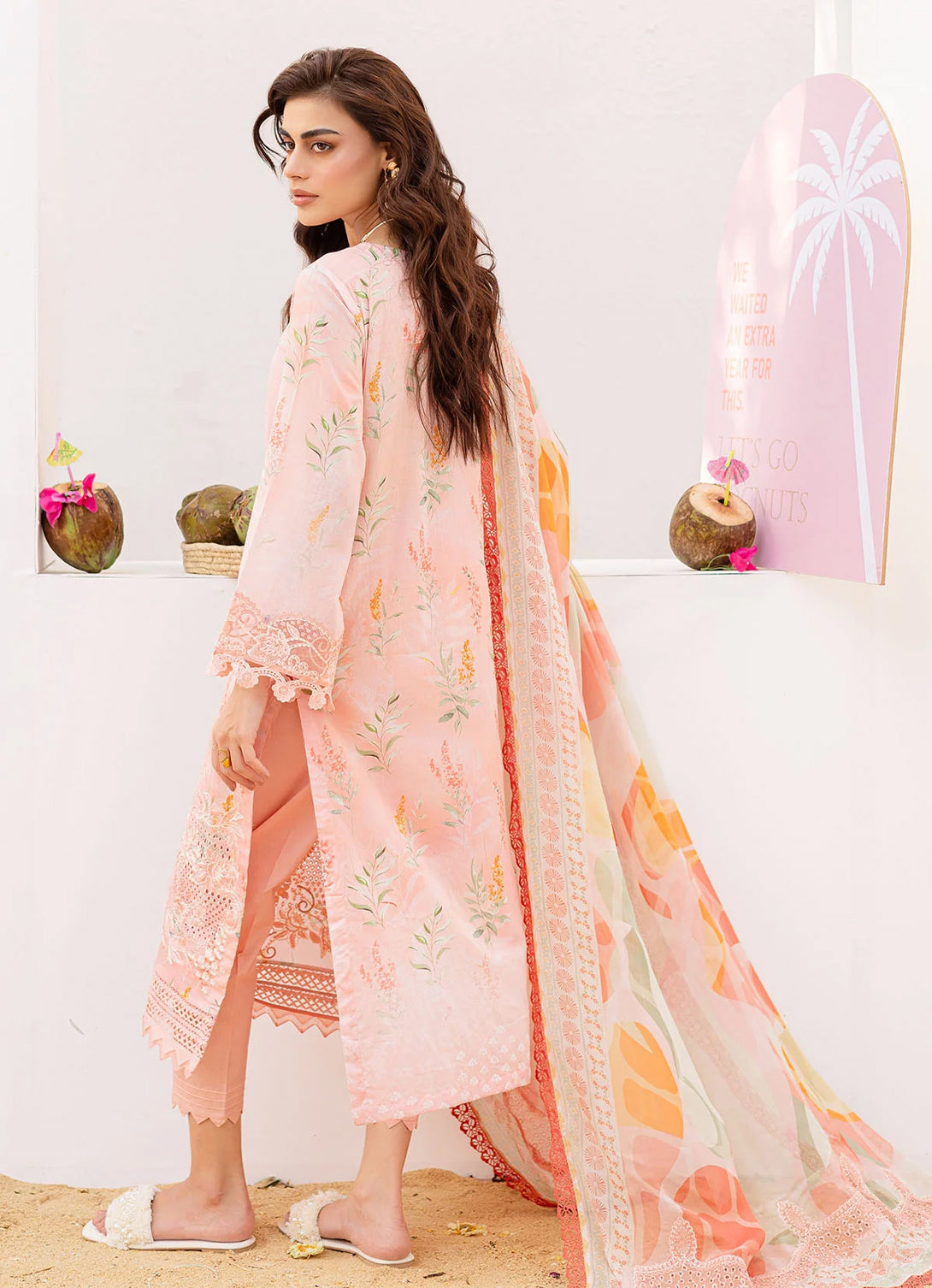 Nureh Gardenia Emb Printed Lawn'25 - NSG-195