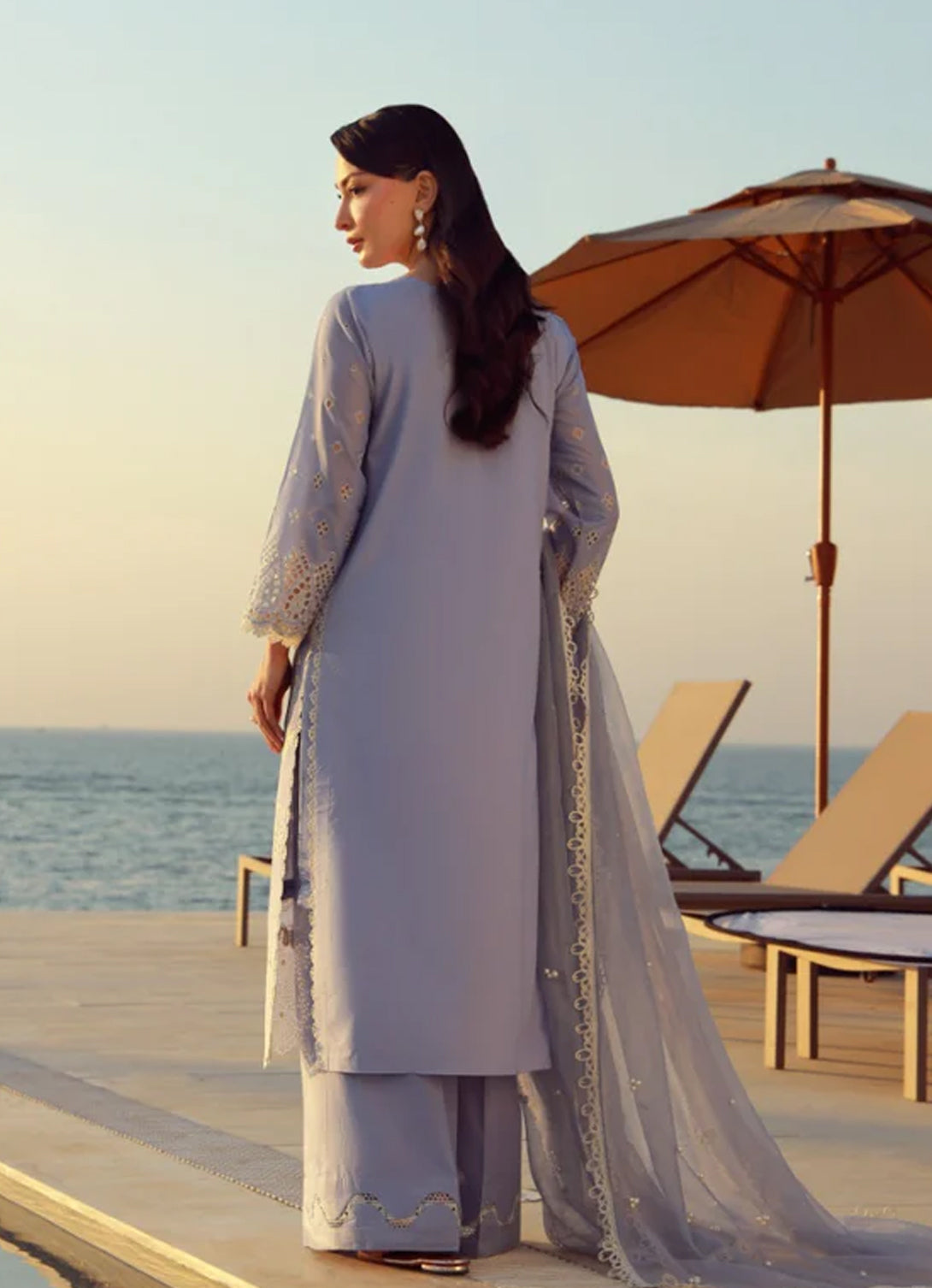 Gulmina Luxury Lawn'25 - Periwinkle