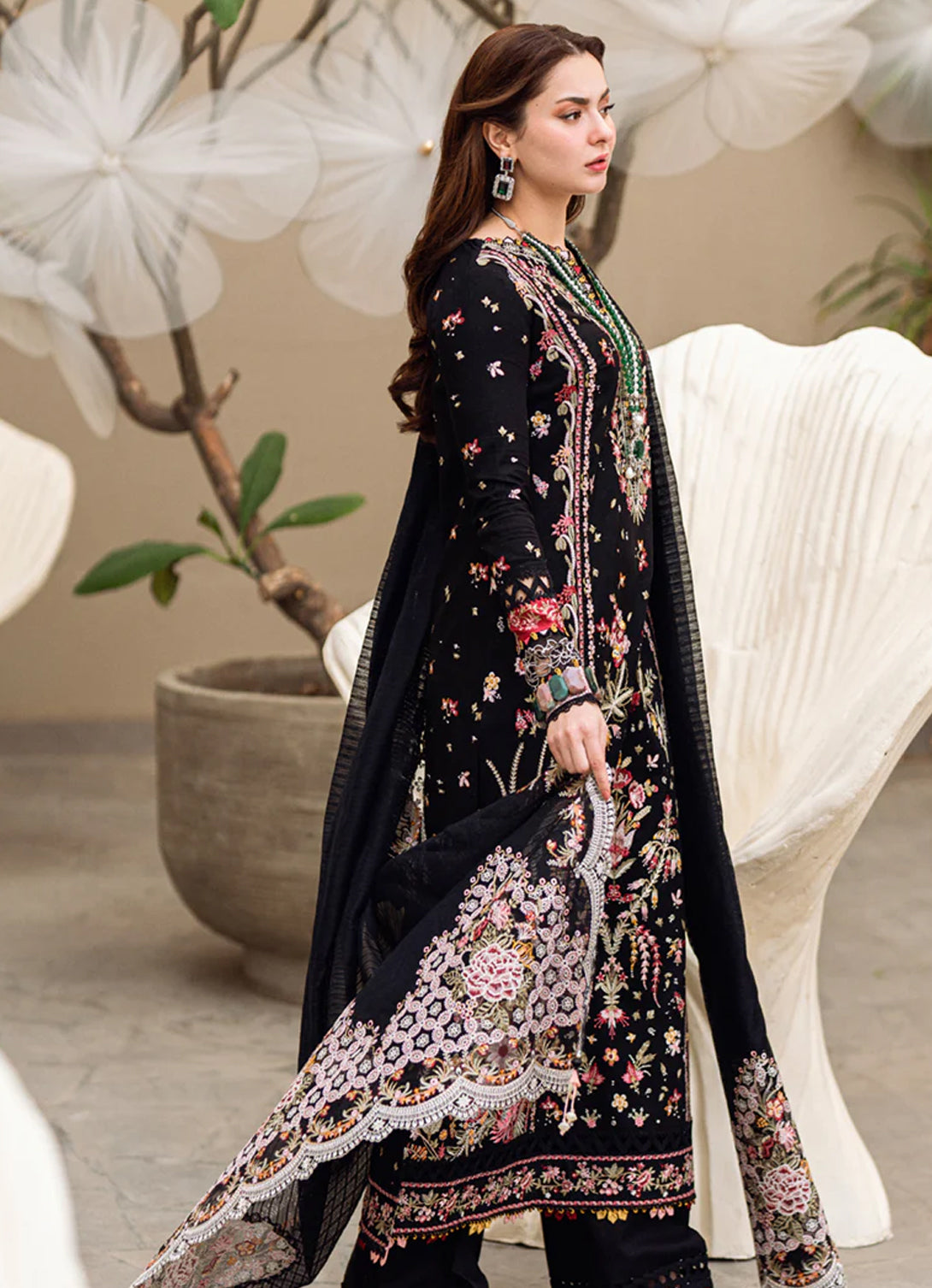 Qalamkar Sahil Luxury Lawn'25 FK-15 HANNAH