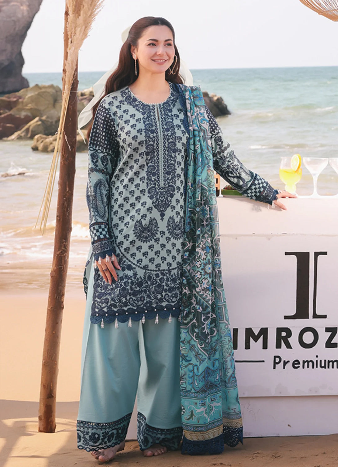 Imrozia Serene - Hania Luxury Lawn'25 - SL 75 A Parizay