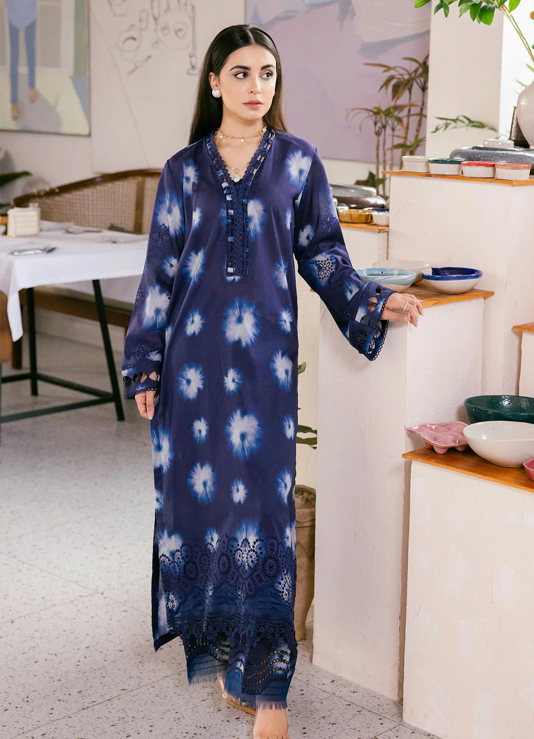 Nureh Ballerina Chikankari Lawn'25 - 2 pc - NU2-156S