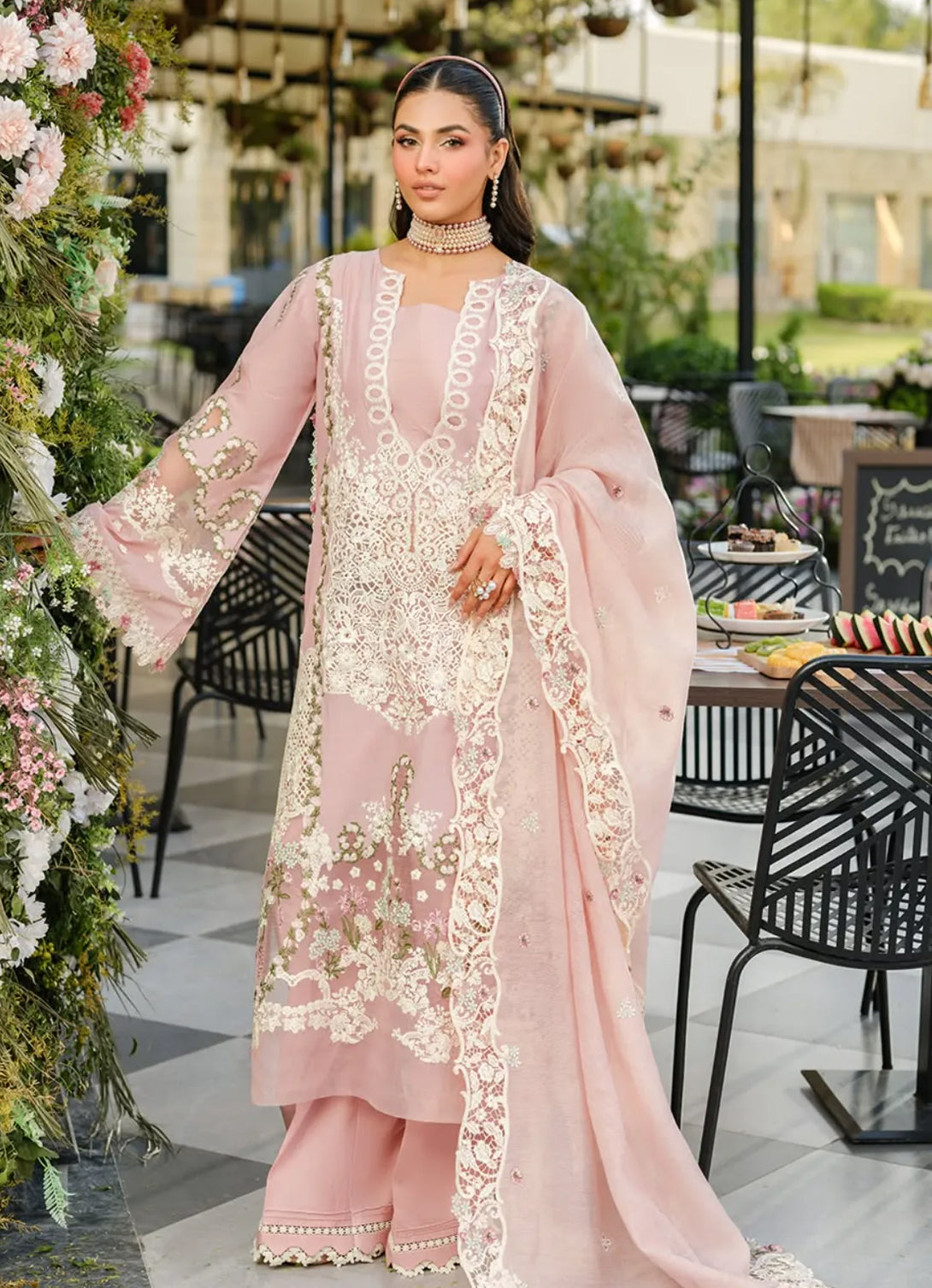Elaf Luxury Lawn'25 Vol-2 ELH-3B OH MY ROSE