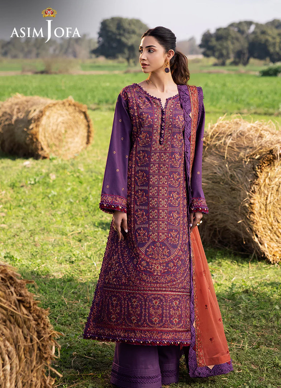 Asim Jofa Luxury Emb Lawn'25 - AJELL-13