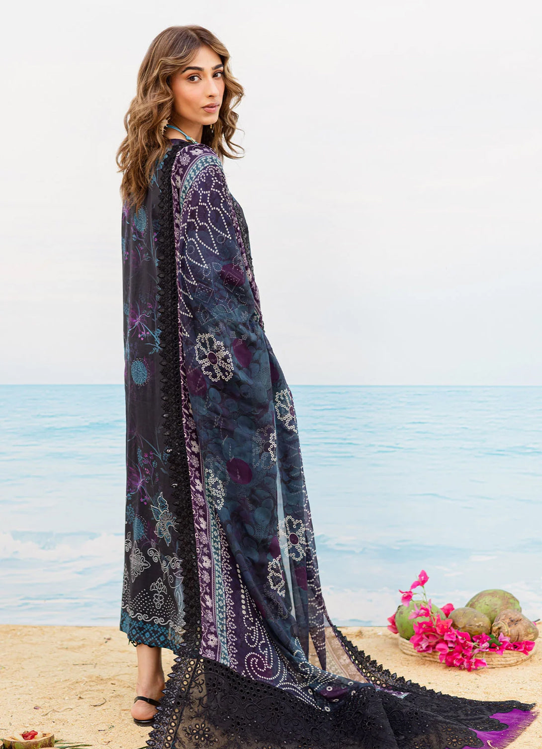 Nureh Gardenia Emb Printed Lawn'25 - NSG-193