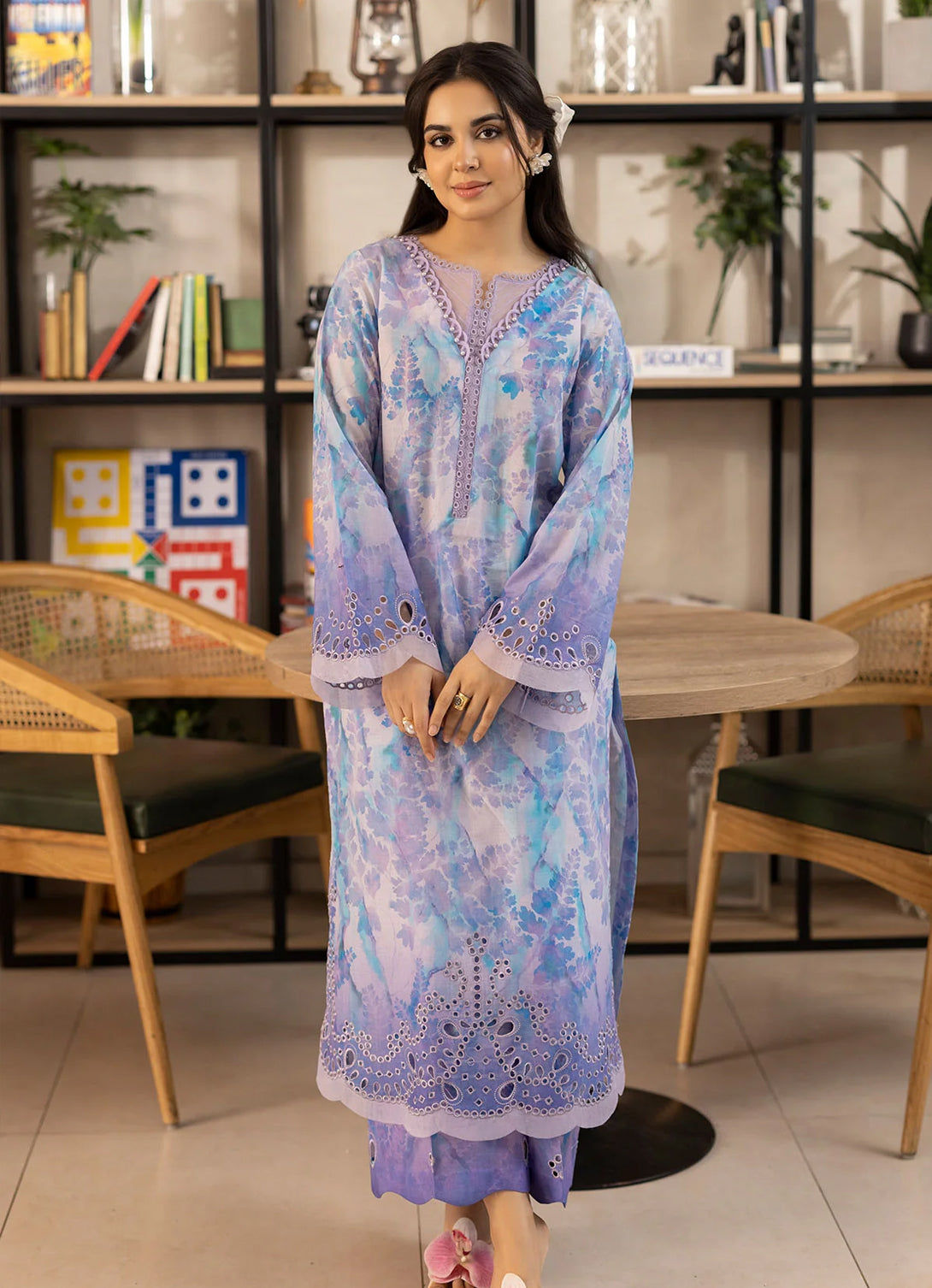 Nureh Ballerina Emb Printed Chikankari Lawn'25 2 Pc - NU2-170