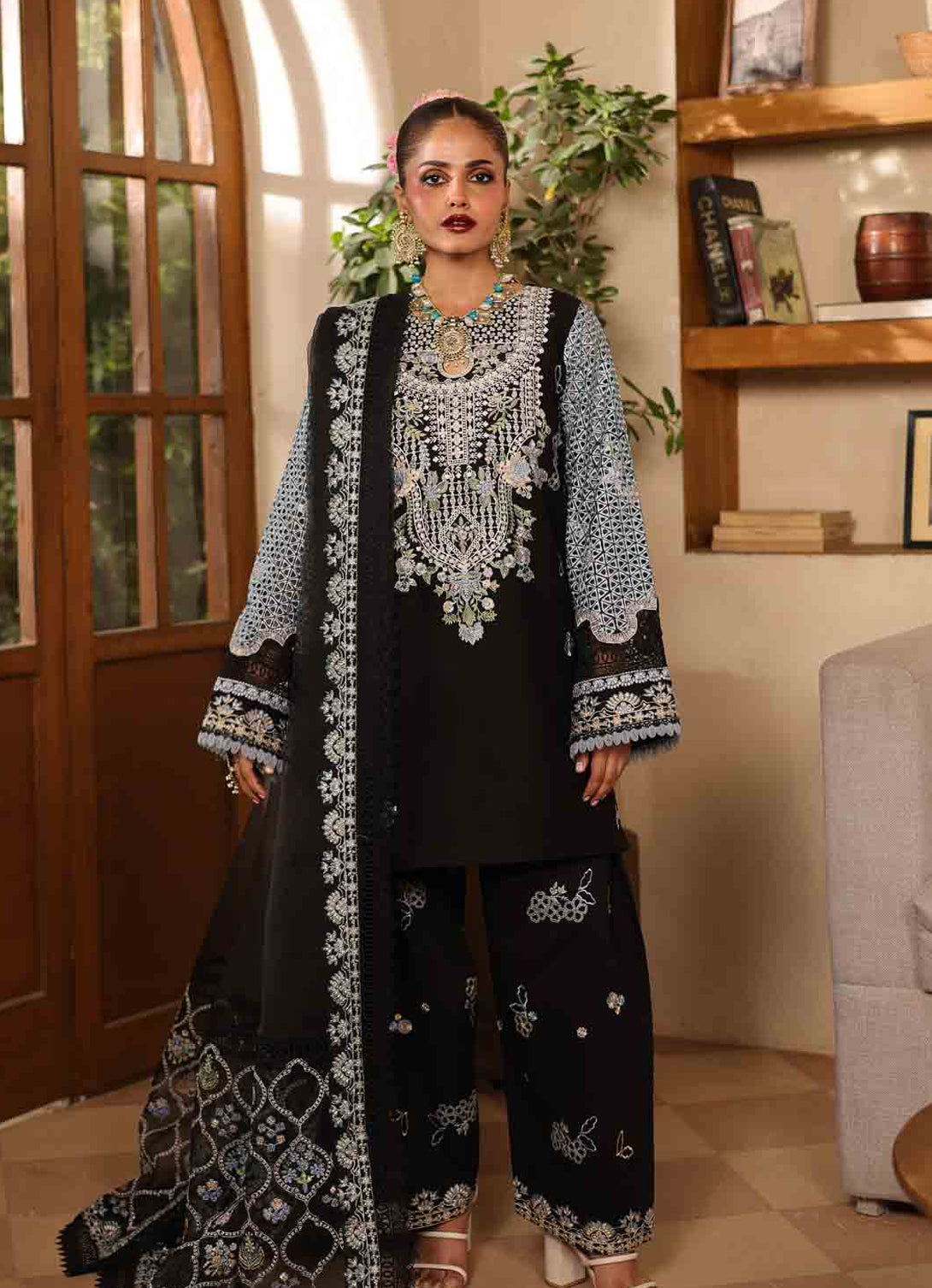Shazia Mansoor Luxury Lawn'25 - Mehtab