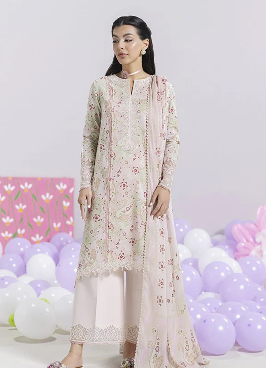 Qalamkar Q Prints Lawn'25 - EM-03 (В) MIRA
