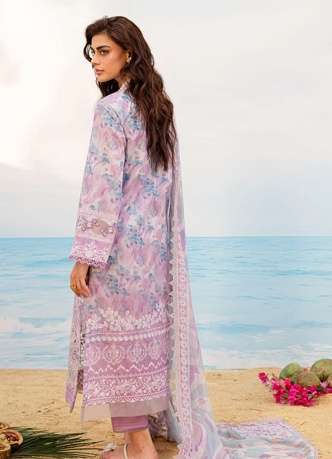 Nureh Gardenia Emb Printed Lawn'25 - NSG-192