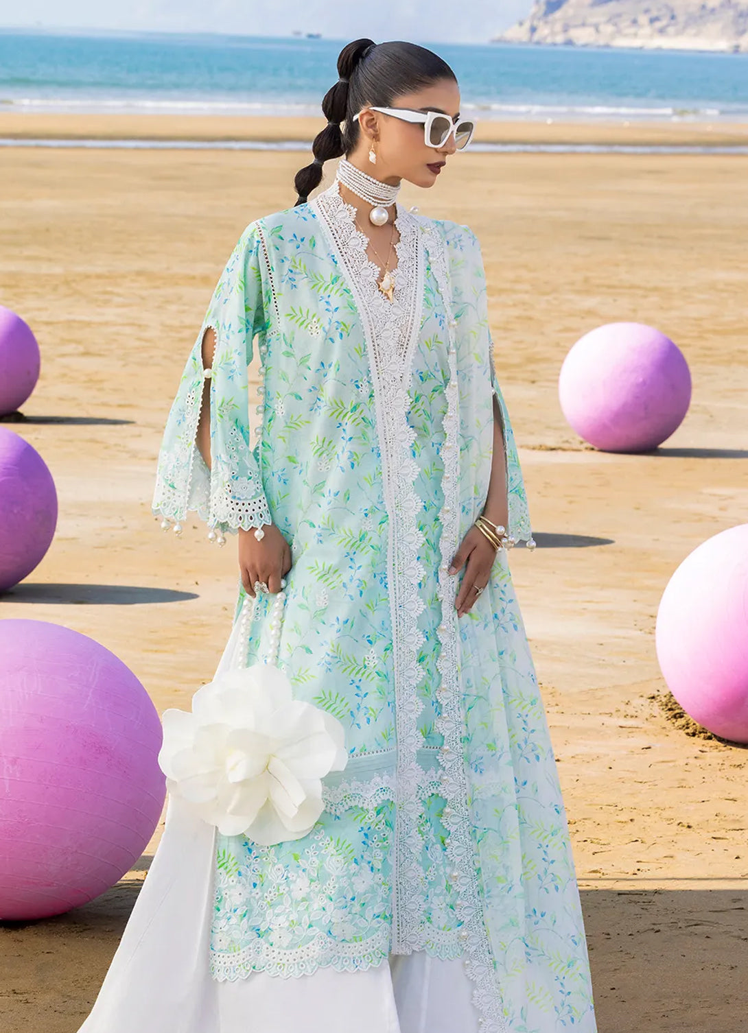Gul Ahmed - New Season 3 pc- Embroidered Lawn'25 - BM-42033