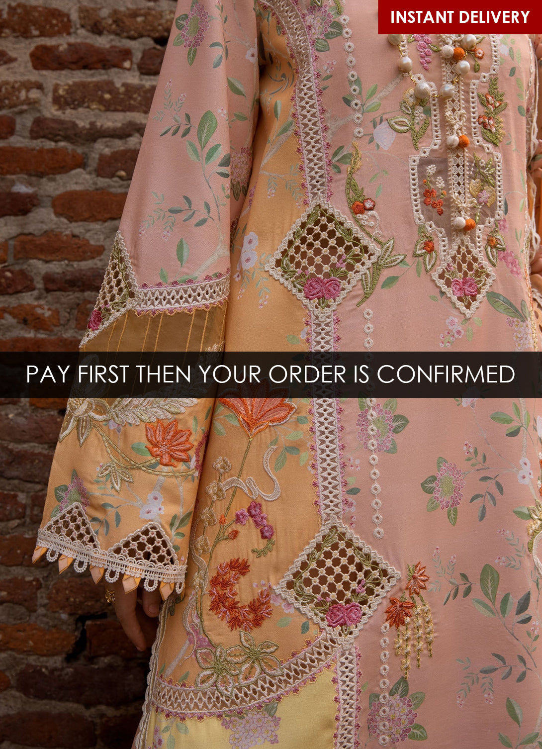 Crimson Tasawar Lawn'25 - BONJOUR AND BLOOM - D4B