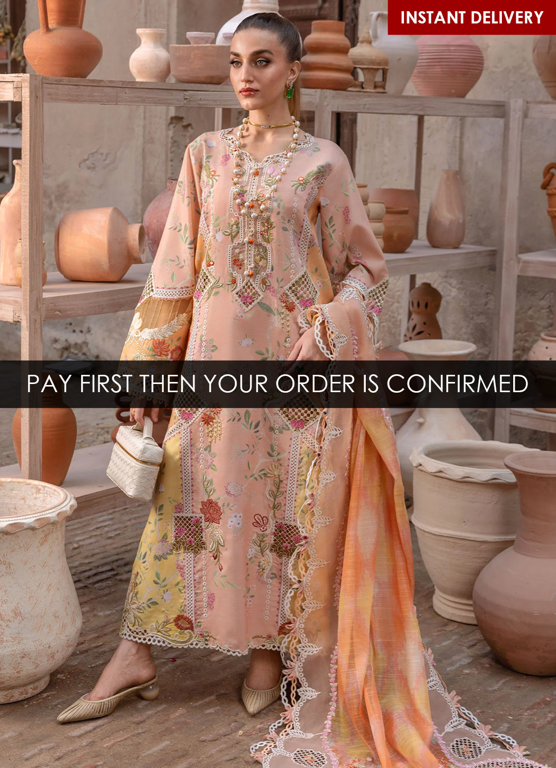 Crimson Tasawar Lawn'25 - BONJOUR AND BLOOM - D4B