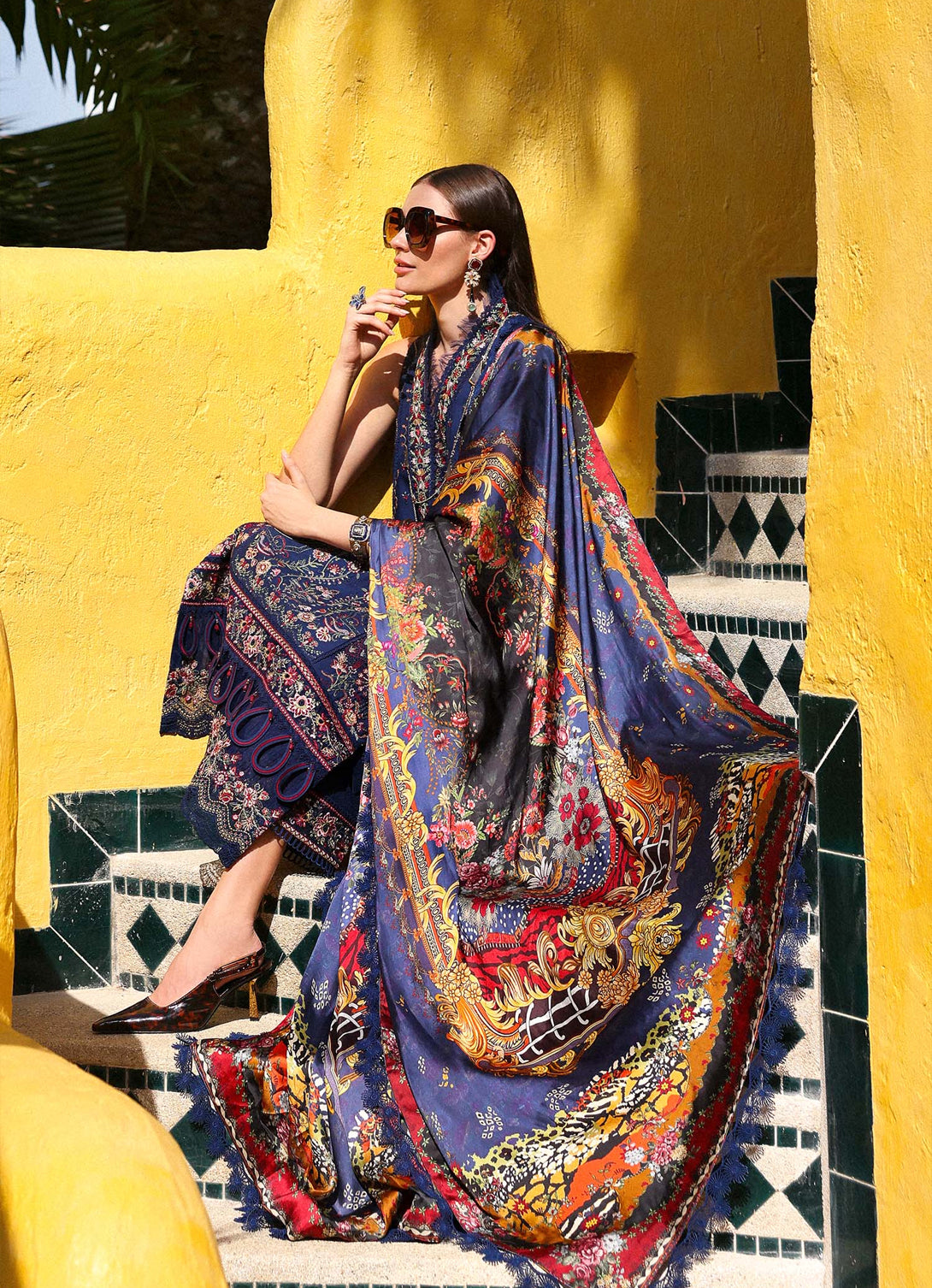 Kanwal Malik Elysia Luxury Lawn'25 - Azure