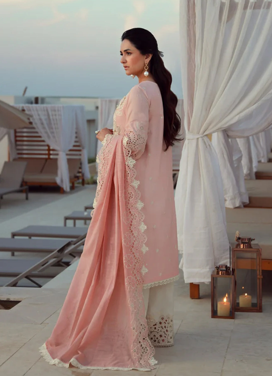 Gulmina Luxury Lawn'25 - Pink Lilly