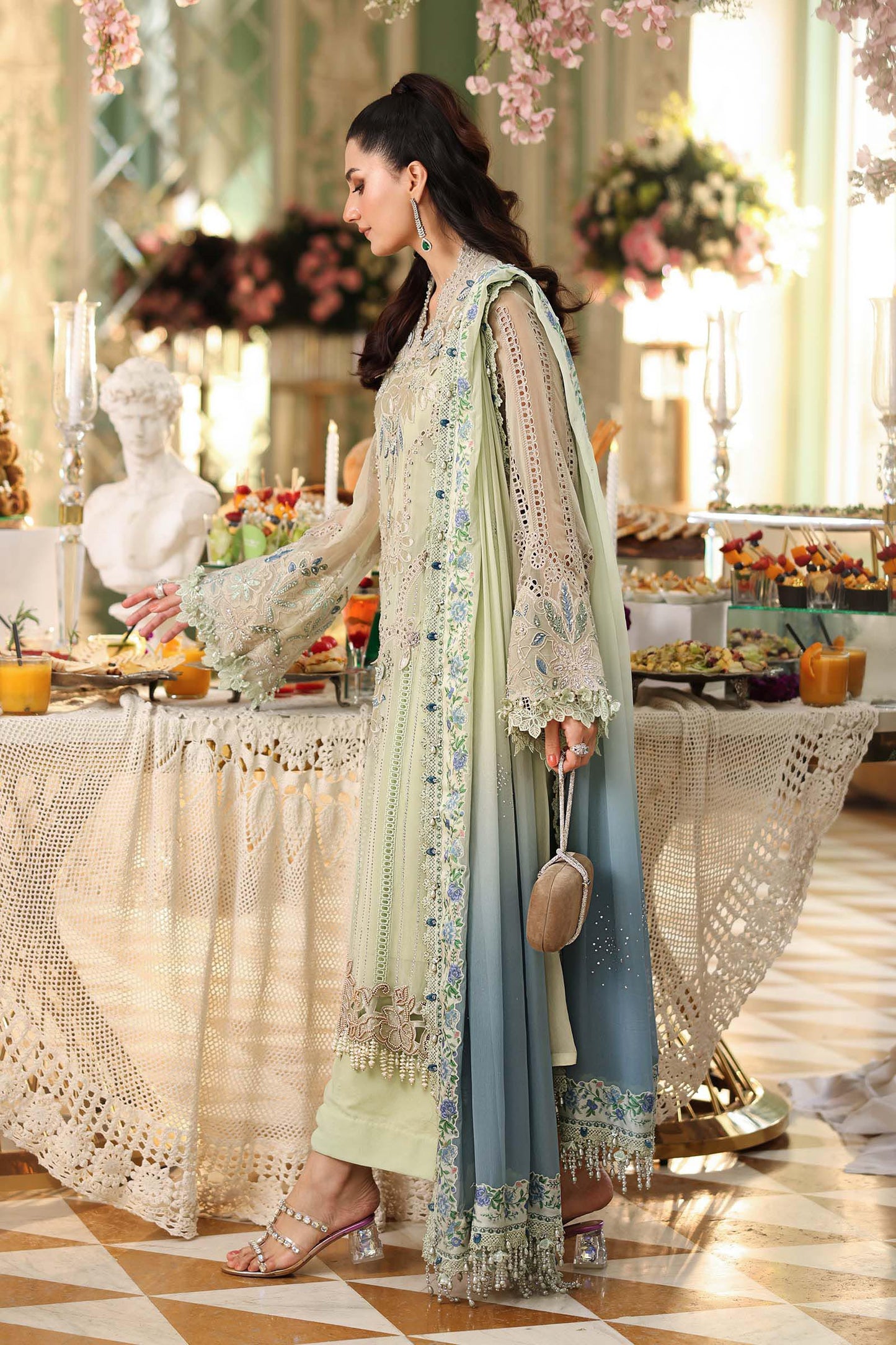 Maria B Tea Affair Chiffon’26-D5