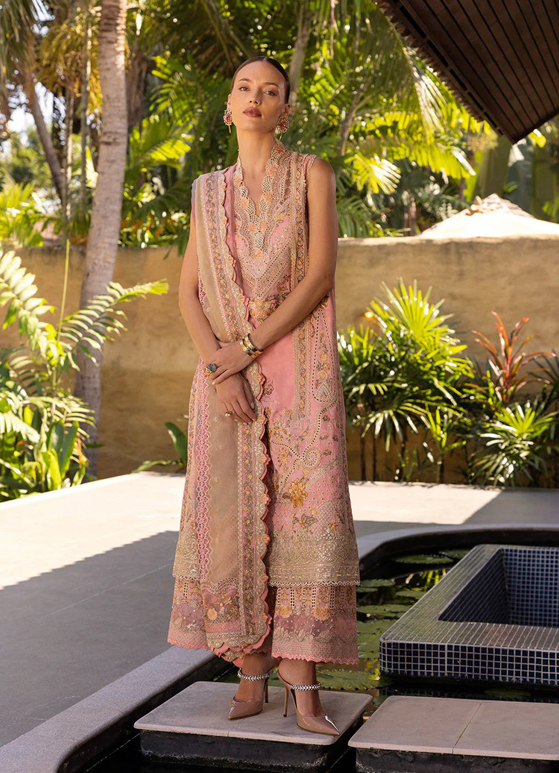 Faiza Saqlain Zinnia Luxury Lawn'25 - Peony
