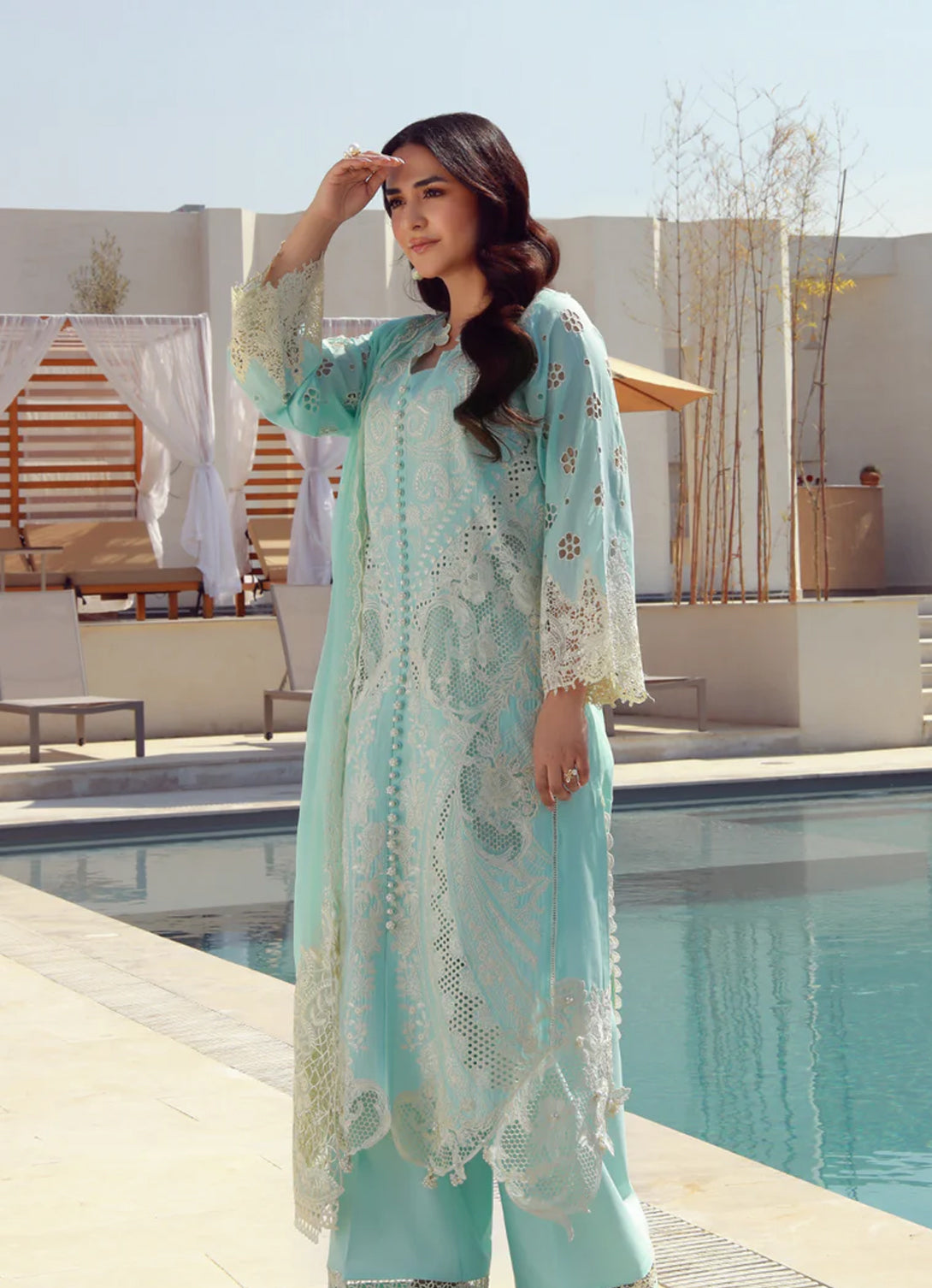 Gulmina Luxury Lawn'25 - Azure