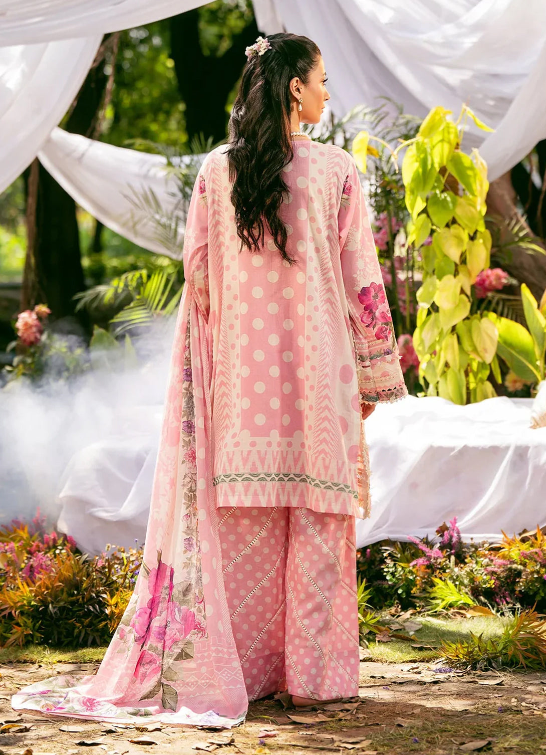 Elaf Prints Lawn'25 - EPS-2A ROSE DUSK