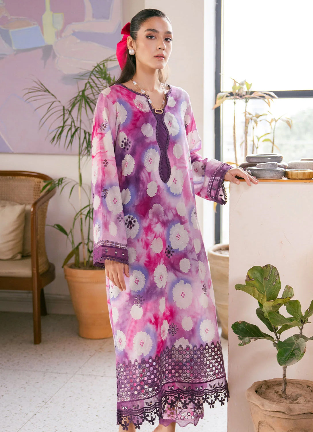 Nureh Ballerina Chikankari Lawn'25 - 2 pc - NU2-149S