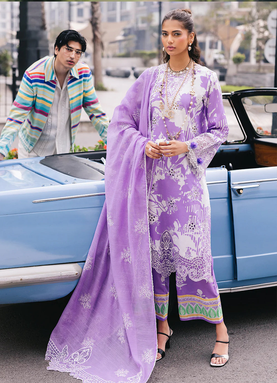 Mahnur Broadway Luxury Lawn '25 - Viola
