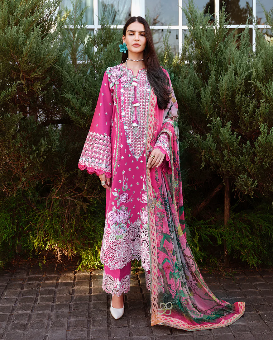 Mushq Luxury Lawn’26-Blushing Rose