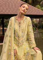 Faiza Saqlain Zinnia Luxury Lawn'25 - Azalea