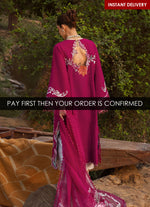 Crimson Tasawar Lawn'25 - MIRROR GARDEN - D3A