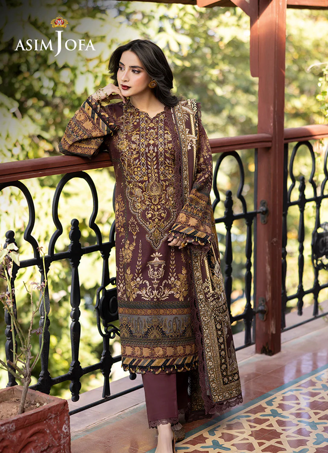 Asim Jofa - AJUW-10 EMBROIDERED KHADDAR 3 Pcs