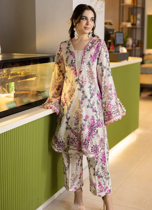 Nureh Ballerina Emb Printed Chikankari Lawn'25 2 Pc - NU2-164