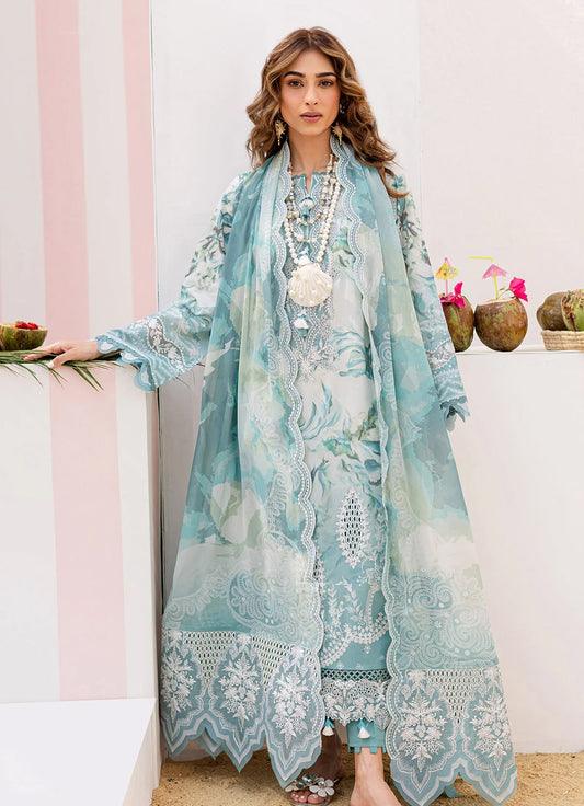 Nureh Gardenia Emb Printed Lawn'25 - NSG-187