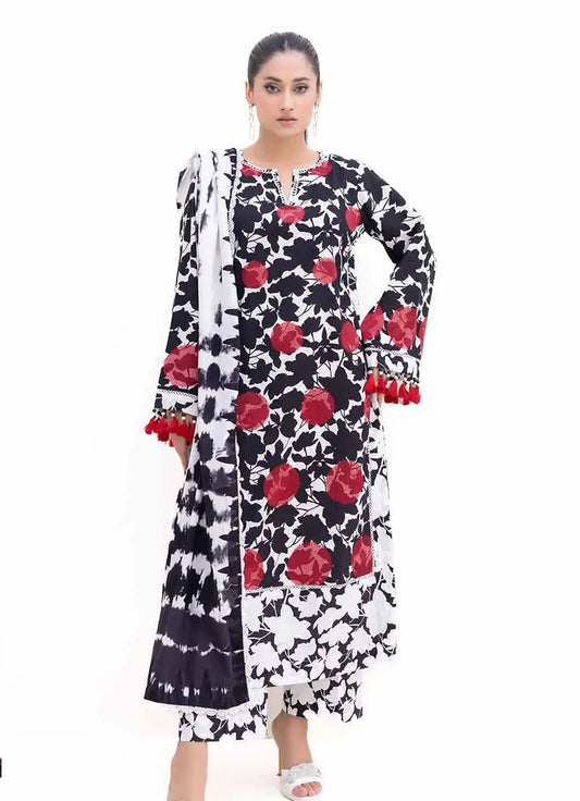 Gul Ahmed - Embroidered Printed Light Khaddar - 3PC - K-42019 L