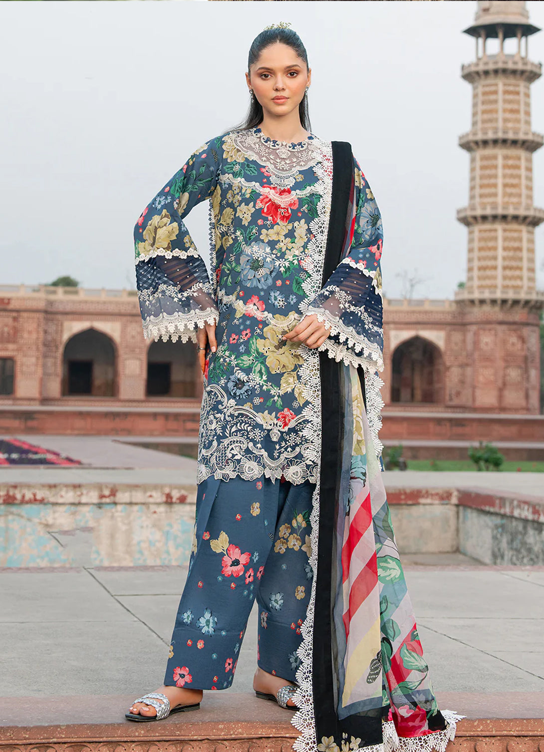 Bin Ilyas Naqsh Naaz Luxury Lawn '25 - 2081 - B