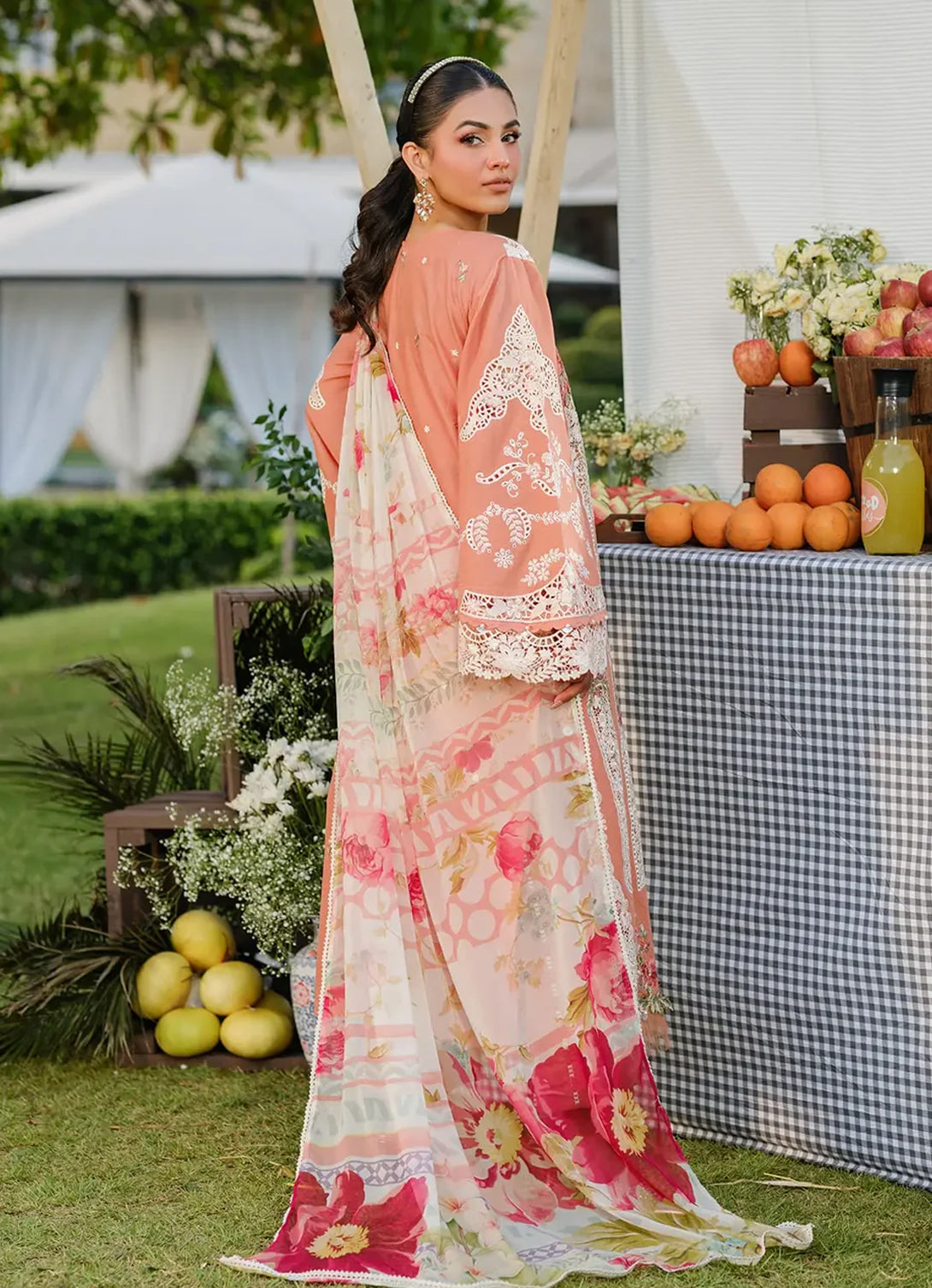 Elaf Luxury Lawn'25 Vol-2 ELH-5A AUTUMN DREAM