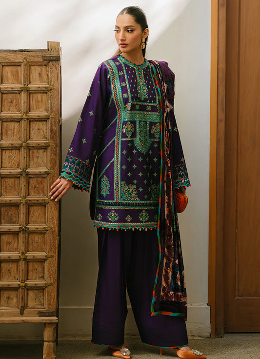 Bin Ilyas - Olivia Embroidered Winter - 524 - B | 3 PC Kotrai