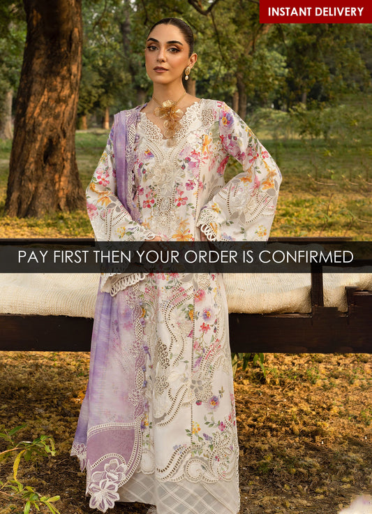 Crimson Tasawar Lawn'25 - PETALS AND PROMISES - D2B