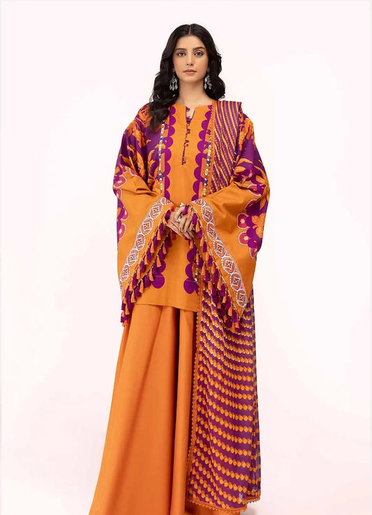 Gul Ahmed - Embroidered Corduroy - 3PC - CD-42008