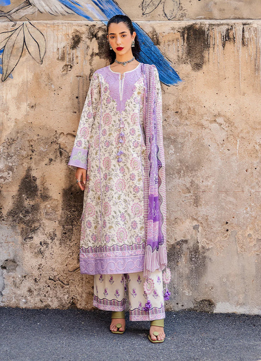 Roheenaz - Taneez Unstitched Block Print - Kiana