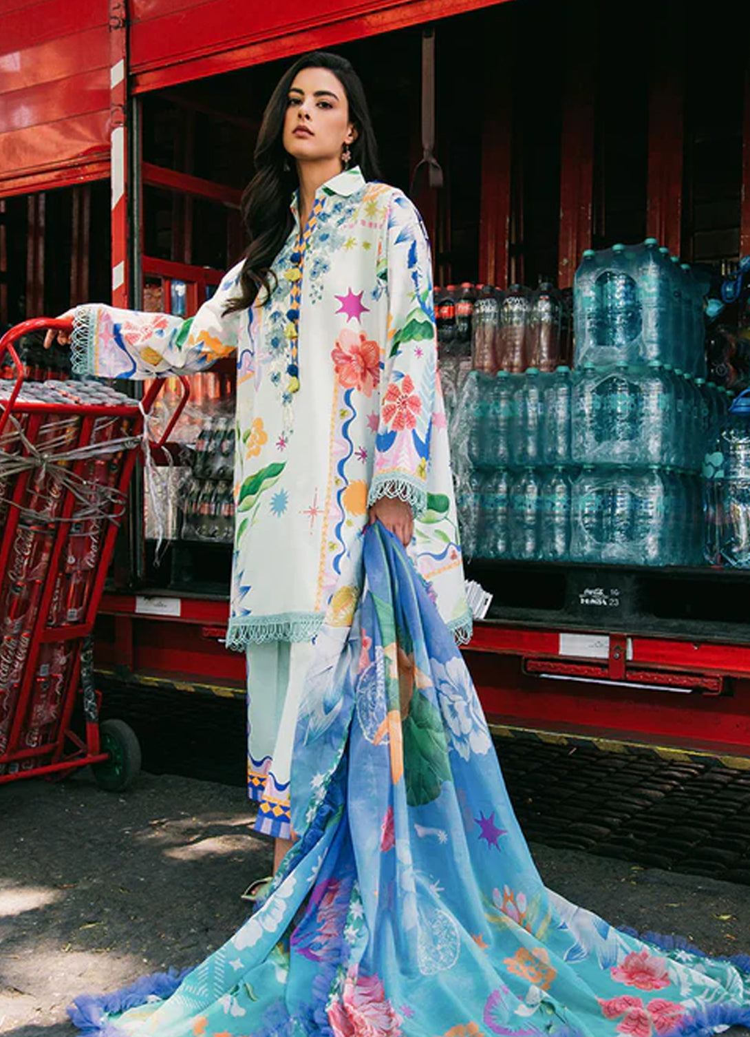 Mushq La Dolce Hemline Prints'25 Vol 2 - Flaming Roses