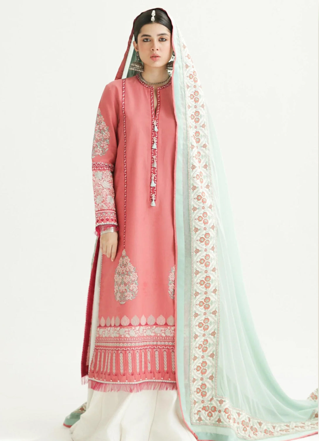 Zara Shahjahan Embroidered Luxury Lawn - D-01A MAHI