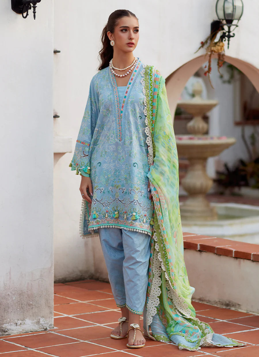 Farah Talib Aziz Luv Duv Lawn’26-Sienna Sky Blue