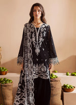 Nureh Monochrome Luxury Lawn'25 - NE- 163
