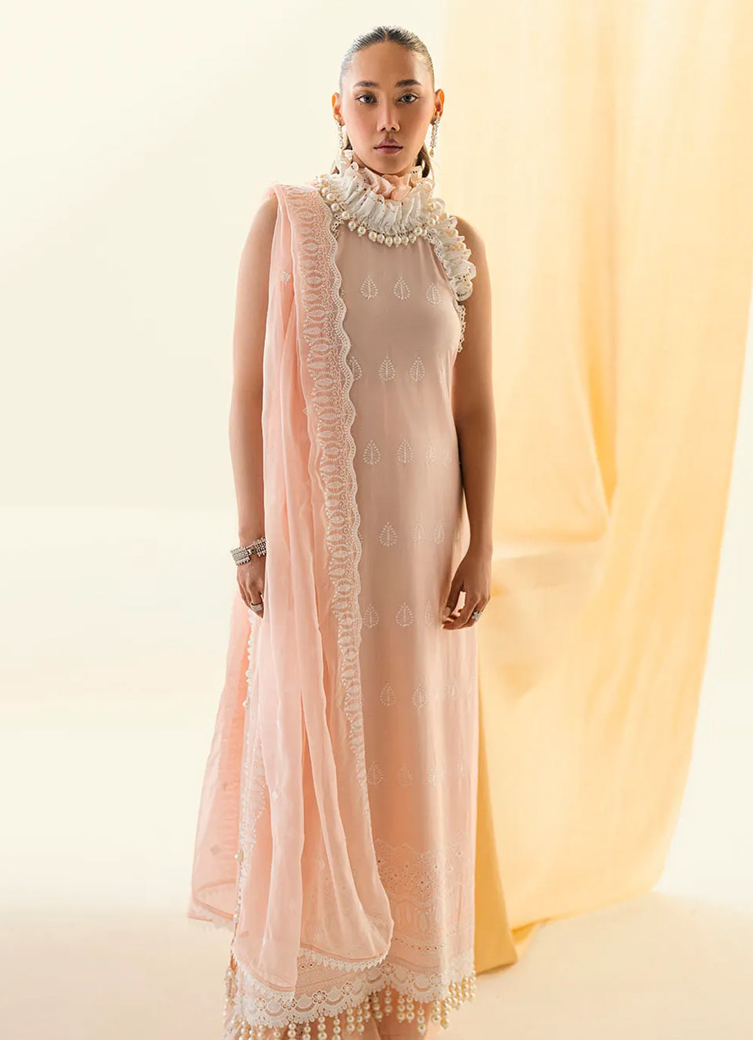Gul Ahmed - Chikankari  3 pc- Schiffli Embroidered Lawn'25 - PM-52049