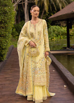 Faiza Saqlain Zinnia Luxury Lawn'25 - Azalea